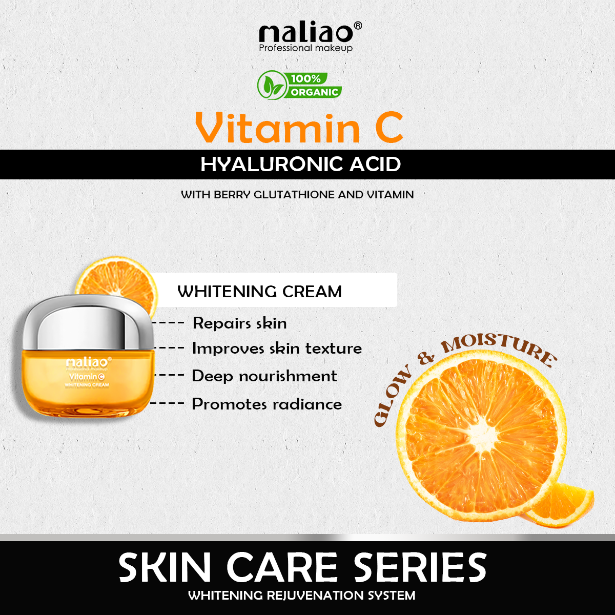 Maliao, SkincareSet, Serum, BeautyProducts, CompleteSkincare, Toner, RadiantSkin, WhiteningCream, FaceWash, Sunscreen, OrganicSkincare, VitaminC,
